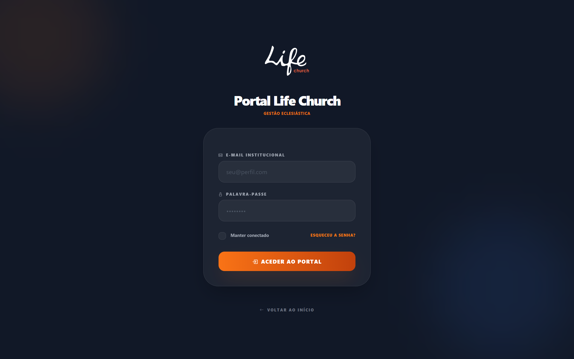 Life Church - Plataforma de Gestão